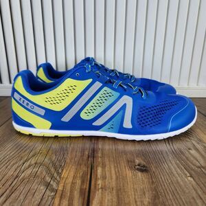 Xero HFS Men's 9.5 Victory Blue Sulphur Yellow Barefoot Minimalist Running Shoes